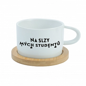 NA SLZY MÝCH STUDENTŮ - bílý hrníček makronka 200 ml