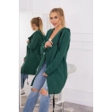 Zateplená bunda s kapucňou 69413 tmavo zelená - Kesi