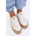 Čipkové tenisky espadrilky LCW-26-31-4326 biele - Lee Cooper
