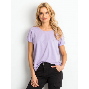 Dámske tričko s výstrihom na chrbte RV-TS-4662.24P violet lila - FPrice