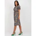Dámske šaty LK SK 507468.75P Kaki mix - FPrice