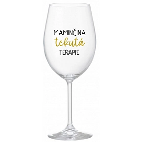 MAMINČINA TEKUTÁ TERAPIE - čirá sklenice na víno 350 ml MAMINČINA TEKUTÁ TERAPIE - čirá sklenice na víno 350 ml