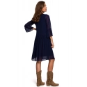 Dámske šaty S236 Tmavomodrá - Stylove