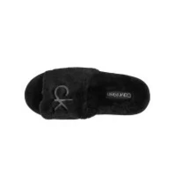 Dámske domáce šľapky SLIPPER SANDAL FUR W HW0HW00634-BAX - Calvin Klein