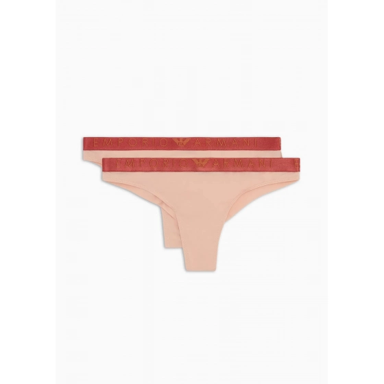 Dámske tangá 2PACK 163333 3F235 03050 nude - Emporio Armani