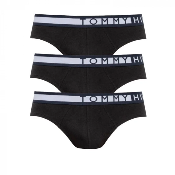 Pánske slipy 3PACK UM0UM01227 Čierna s bielou - Tommy Hilfiger