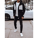 Kurtka męska przejściowa przeciwdeszczowa czarno-szara FashionStreet TX4916