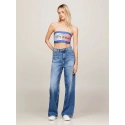 Dámsky top UW0UW05151 C6H modrobiely - Tommy Hilfiger