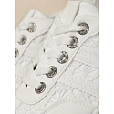 Sneakersy damskie skórzane na grubej platformie białe FashionStreet ZY1394