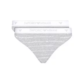 Dámske nohavičky 163334 1P219 04148 sivá - 2 pack - Emporio Armani Dámske nohavičky 163334 1P219 04148 sivá - 2 pack - Emporio Armani