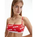 Dámska bralettka 2 pack 000QF6040E - W5H - Červená, Biela - Calvin Klein