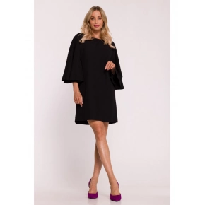 Dámske mini šaty S426 Čierna - Stylove Dámske mini šaty S426 Čierna - Stylove