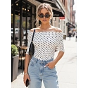 Bluzka damska hiszpanka BLISSE jasnobeżowa FashionStreet RY2511