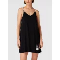 Dámska krátka nočná košeľa s ramienkami YI2222635 001 čierna - DKNY