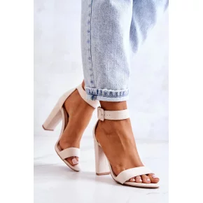 Semišové sandále na podpadku béžovej Jacqueline - FPrice