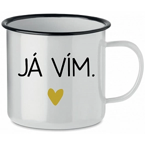 JÁ VÍM. - bílý plecháček 350 ml
