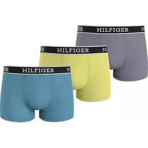 Pánske boxerky 3Pack UM0UM03185 0UM modré/žlté/sivé - Tommy Hilfiger