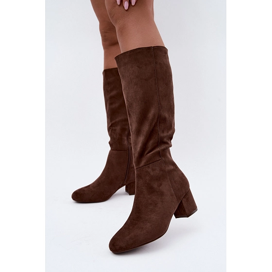 Dámske čižmy HY62-8131 hnedé - FashionStreet