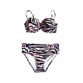 Dvojdielne plavky Evita-D čierno-ružové- Gabbiano