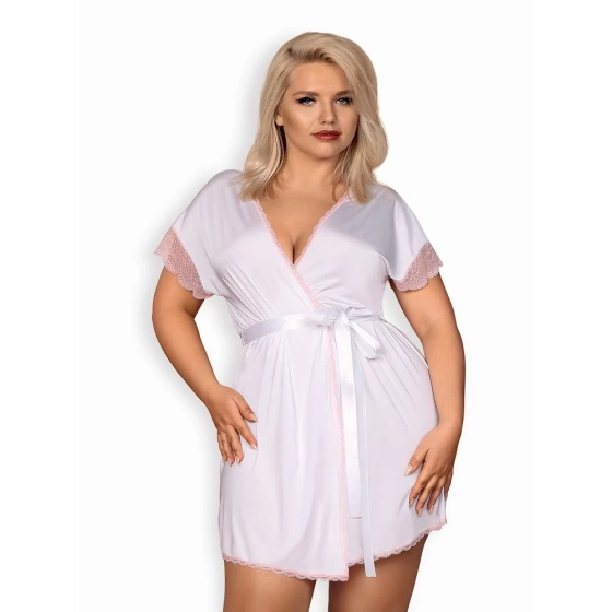 Elegantný župan Girlly peignoir XXL - Obsessive