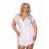 Elegantný župan Girlly peignoir XXL - Obsessive