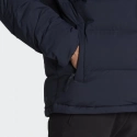 Pánska páperová bunda s kapucňou M HG8750 Tmavo modrá - Adidas