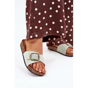 Dámské pantofle WD299 Zelená s hnědou - Lavie Dámské pantofle WD299 Zelená s hnědou - Lavie