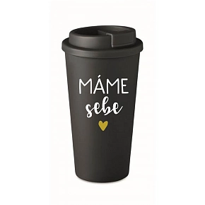 MÁME SEBA - čierny termohrnček 475 ml