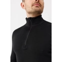 Pánska mikina Merino Active Zip 250 čierna - Rough Radical