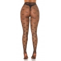 Dámske sieťované pančucháče "Hearts" SR3980 čierne - In-Stylefashion