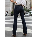 Jeansy damskie z wysokim stanem ciemnoniebieskie FashionStreet UY2911