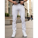 Jeansy męskie slim fit białe FashionStreet UX4487