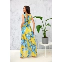 Denné šaty SUK0361-U99 žlto-modré - Roco Fashion
