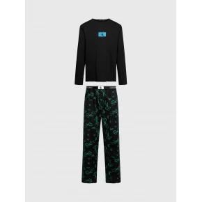 Pánske pyžamo 000NM2526E I2R čierne s potlačou - Calvin Klein
