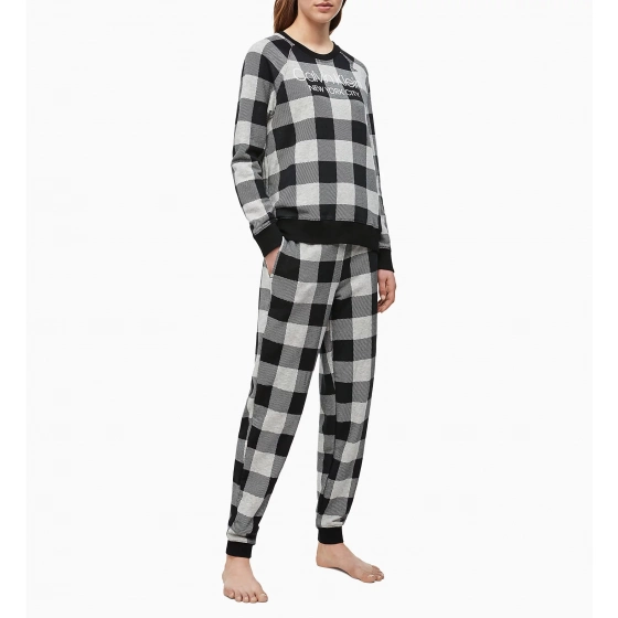 Dámske tepláky QS6302E-2ZJ šedočierna - Calvin Klein