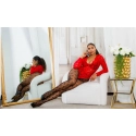 Dámske sieťované pančucháče "Hearts" SR3980 čierne - In-Stylefashion