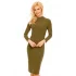 Dámske šaty W2195 khaki - Lucy Wang