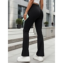 Spodnie damskie dzwony High Waist SLIMLINE czarne FashionStreet UY2147
