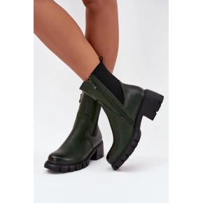 Dámské kotníkové boty RMR2038 Tmavě zelená s černou - Jezzi
